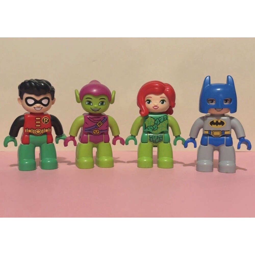 Lego  Duplo Batman Robin Poison Ivy Green Goblin Mini Figures Lot Of 4